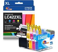 Clorisun LC422XL Ink Cartridges for Brother LC422XL LC422 LC-422Val Ink Cartridges Compatible with Brother MFC-J5340DW MFC-J5345DW MFC-J5740DW MFC-J6540DW MFC-J6940DW,4P