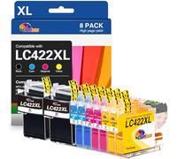 Clorisun LC422XL Ink Cartridges for Brother LC422XL LC422 LC-422Val Ink Cartridges Multipack Compatible with Brother MFC-J5340DW MFC-J5345DW MFC-J5740DW MFC-J6540DW MFC-J6940DW 8 Pack