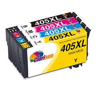 Clorisun Replacement for 405XL Ink Cartridges Compatible with Epson Workforce Pro WF-3820 WF-4820 WF-7310 WF-7830DTWF WF-4830DTWF WF-4820DWF WF-3825DWF WF-4825DWF WF-7835DTWF Printer(4 Pack)