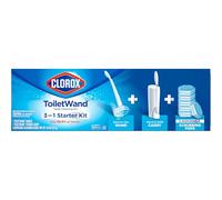 Clorox 03191 ToiletWand Disposable Toilet Cleaning System with 6 Disinfecting ToiletWand Refill Heads, White/Blue, Pack of 8