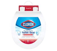 Clorox 59216 Beveled Easy-Off Plastic Toilet Seat for Stylish Bathroom Décor, White