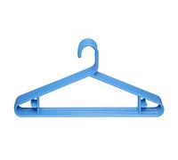 Clorox Blue Plastic Clothes Hangers - | Ideal for Everyday Standard Use | Two Accessory Hooks | Value Set (Pack of 10)