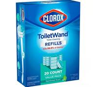 Clorox ToiletWand Disinfecting Refills, Disposable Wand Heads - Rainforest Rush - 20 Count