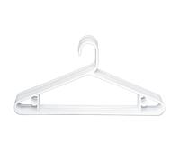 Clorox White Plastic Clothes Hangers - 10 Pack | Ideal for Everyday Standard Use | Two Accessory Hooks | Value Set