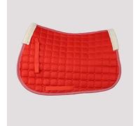 Close Contact English Saddle Pad - Non-Slip Shock Absorbing Horse Riding Pad with Moisture-Wicking Design for Western and Dressage(red)