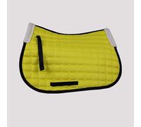 Close Contact English Saddle Pad - Non-Slip Shock Absorbing Horse Riding Pad with Moisture-Wicking Design for Western and Dressage(yellow)