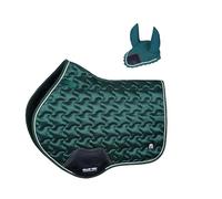 Close Contact Ninja Star Saddle Pad / All Purpose Saddle Pad Matchy Set (Dark Green, Cob/Pony)