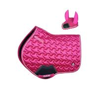 Close Contact Ninja Star Saddle Pad / All Purpose Saddle Pad Matchy Set (Hot Pink, Cob/Pony)