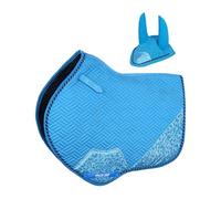 Close Contact Saddle Pad Chevron Zig Zag / Saddle Pad / Horse Cloth / Horse Pad (Aqua, Cob/Pony)