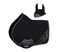 Close Contact Saddle Pad Chevron Zig Zag / Saddle Pad / Horse Cloth / Horse Pad (Black, Full)