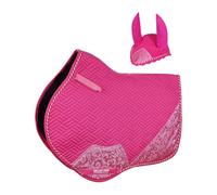 Close Contact Saddle Pad Chevron Zig Zag / Saddle Pad / Horse Cloth / Horse Pad (Hot Pink, Cob/Pony)