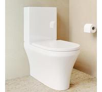 Close Coupled Rimless Closed Back Toilet with Tornado Flush - Tanya