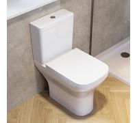Close Coupled Rimless Open Back Toilet with Soft Close Seat - Austin