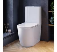 Close Coupled Rimless Toilet with Soft Close Seat - Roma