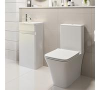 Close Coupled Toilet and Basin Vanity Unit Bathroom Suite - Pendle