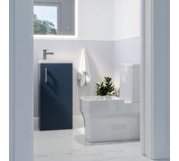 Close Coupled Toilet and Blue Vanity Unit Cloakroom Suite - Ashford