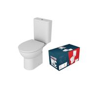 Close Coupled Toilet, Rimless WC & Soft Close Seat
