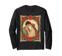 Close Enough to Feel Forever Art Nouveau Illustration Long Sleeve T-Shirt