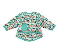 Close Parent Long Sleeve Waterproof Baby Bibs, Stage 4 (18-36 Months), Front Pocket, Red Panda Colour Print, Machine Washable, Perfect for Mealtime or Creative Play, Designed for Toddlers