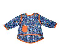 Close Pop-In Waterproof Baby Bibs Long Sleeve Bib Stage 4 With Front Pocket From 18 To 36 Months Old Machine Washable At 40 Degrees Twilight Garden Colour Print