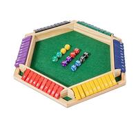 Close the Box Game, Close the Game Box Wood | Wood Shut The Box Game for 6 Players - Table Mathematics Game of 10 Numbers, Versatile Double Birthday Number Set for Birthdays