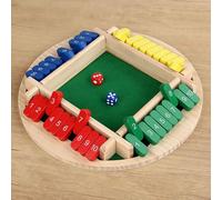 Close the Box Game,Funny 2-4 Players Tabletop Games - Wooden Amusing Addition Game, Portable Tabletop Educational for Classroom, Birthday Parties, Pub