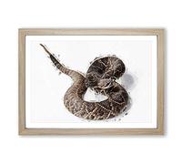 Close to a Rattle Snake in Abstract Framed Print | A2 Oak Framed Wall Art | Ready to Hang | Abstract Fantasy Picture | Living Room Bedroom Lounge Office