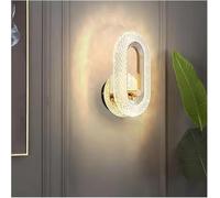 Close to Ceiling Lights Modern Crystal Wall Lights Indoor Lighting Oval LED Wall Lamp Home Decor for Kitchen, Bedroom, Living Room, Creative Wall Sconce Fixture