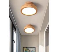 Close to Ceiling Lights Round Wooden Art Ceiling Light Japanese Style Log Ceiling Lamp Semi Flush Mount Close to Ceiling Fixture,Luxury