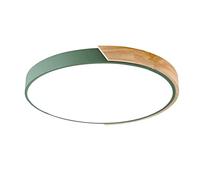 Close To Ceiling Lights, Ultra-Thin Round Led Flush Mount Ceiling Lights Lamp Fixtures, Round Iron Wooden Ceiling Lamp, White Light 6000K, Acrylic Lamp Shade, Bedroom Ceiling Light Fixture