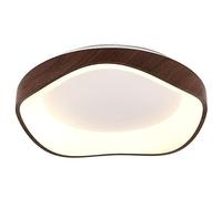 Close To Fixtures Indoor LED Chinese Wood Grain Ceiling Lamp Living Bedroom Chandelier Flush Mount Ultra Thin Round Pendant Light with Acrylicshade for Study Room Kit