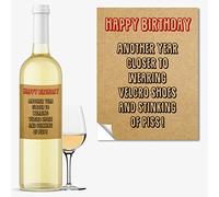 Close to the Bone #1046 Velcro Shoes Rude, Funny Birthday Gift Wine Bottle Label