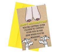 Close to the Bone Funny Rude Mothers Day Greeting Card Mum Mummy Step Birthday Cheeky Banter Joke (#244 Dipping T*ts)