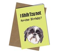 Close to the Bone Rude Happy Birthday Card I Shih Tzu not Another Birthday Perfect for Mum / Dad / Husband / Wife / Friend / Sister / Brother #34