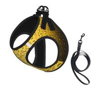 Close Up Beer Glass,Pet Harness,Adjustable Reflective Dog Harness,Pet Leash Vest,S