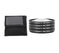 Close Up Filter Kit 4 in 1 Macro Lens Set, +1 +2 +4 +10 Close Up Lens Filter for Digital Camera, Optical Glass Camera Filter with Storage Pouch for Macro Photography of Flo (55mm)