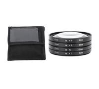 Close Up Filter Kit 4 in 1 Macro Lens Set, +1 +2 +4 +10 Close Up Lens Filter for Digital Camera, Optical Glass Camera Filter with Storage Pouch for Macro Photography of Flo (62mm)