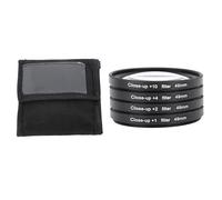 Close-up Filter Kit, 4 Pieces(+1,+2,+4,+10) Macro Filter Accessory Close-up Lens Filter Kit Set with Storage Pouch for DSLR Camera, for Nikon, for Pentax, for Fuji, etc (49mm)