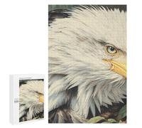 Close-up of A Bald Eagle's Head Puzzle for Adults, 1000 PCS, Illustrated Jigsaw Edition, An Engaging Indoor Activity for Quiet Evenings