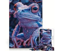 Close-up of A Frog 1000-piece Puzzle for Adults Logic Fun Pastime Game Home Enjoyable Birthday Present (38x26cm)