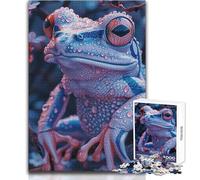 Close-up of A Frog Puzzle for Adults 1000 Pieces Focus Building Educational Activity for Festive Occasions Size 38x26cm