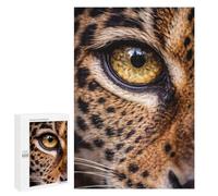 Close-up of A Leopard Eye, 1000 PCS Decorative Jigsaw for Grown-Ups, Gift for Winter Evenings, for Mindful Indoor Entertainment