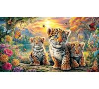 Close-up-of-a-leopard-s-face-with-detailed-spots Jigsaw Puzzles 1000 Piece Recycled Paper Impossible Hard Difficult Great Gift Idea for Adults Educational Game Challenge 38x52/1000pcs