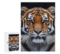 Close-up of A Tiger's Face Adult Puzzle, 300 PCS, Relaxing Jigsaw Activity, An Engaging Indoor Activity for Quiet Evenings, for Family Fun