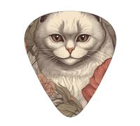 Close-Up Of Deep Cat'S Eye Wzywhj Prints Abs Guitar Picks 12 Piece, Easy Grip Uke Picks For Your Bass, Ukulele, Acoustic Or Electric Guitar