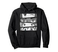 Close-up Of Eyes In Manga Anime Style Pullover Hoodie