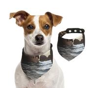 Close up of Magic Watergate Pet Scarf Dog Bandanas Spring Summer Soft Cotton Puppy Scarfs Adjustable Accessories for Small Medium Large Girl Boy Pup Small