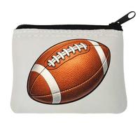 Close up of Stitched Ball Neoprene Coin Purse Pouch 10x11cm White