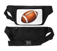Close up of Stitched Ball Unisex Waist Bag Black