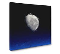 Close Up of the Moon Canvas Print | Gallery Wrapped 30mm Frame Wall Art | 14x14 inches | Ready to Hang | Abstract Space Picture | Living Room Bedroom Lounge Office